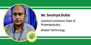 Bharat Technology, Howrah, Assistant professor, - Department of Pharmaceutics: Mr. Soumya Dutta Interview